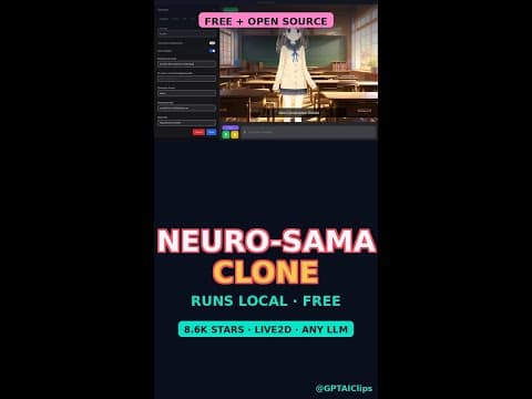 Open-LLM-VTuber: Free AI Anime Companion Runs LOCAL (8.6K Stars) #shorts