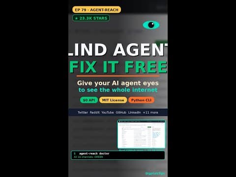 Your AI Agent Is BLIND — This 23K Star Free CLI Gives It Internet Vision (Twitter, Reddit, YT)