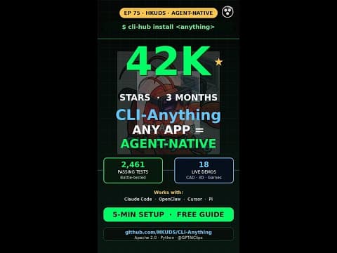 CLI-Anything: 42K-Star Repo Makes ANY Software Agent-Native (5-Min Setup)